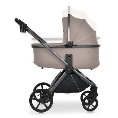 Коляска 2в1 El Camino ELLE ME 1221 Beige великі гелеві колеса, регульована висота люльки, реверсивний блок