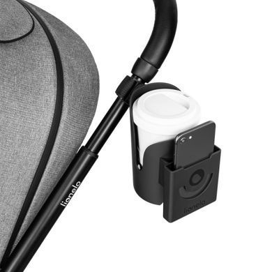 Подстаканник и держатель для телефона 2в1 Lionelo Ove Black Carbon