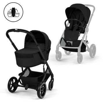 Коляска 2в1 Cybex Balios S Lux Moon Black Black Frame со складной люлькой, большие колеса, амортизация Advanced Comfort