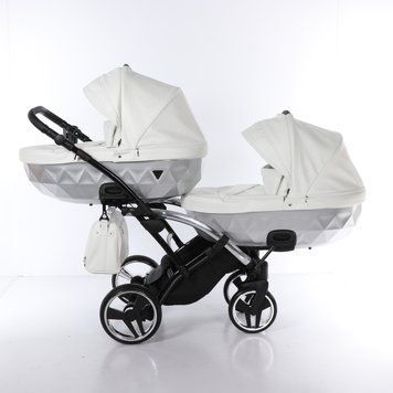 Коляска для двойни Junama Mirror Satin Duo Slim 04