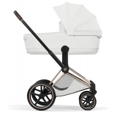 Коляска 2в1 Cybex Priam Style Collection 5.0 Off White шасі Rosegold з реверсивним блоком, великі колеса, ремені безпеки One Pull, складання люльки з шасі