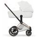 Коляска 2в1 Cybex Priam Style Collection 5.0 Off White шасі Rosegold з реверсивним блоком, великі колеса, ремені безпеки One Pull, складання люльки з шасі