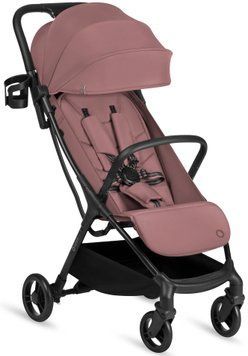 Прогулянкова коляска Lionelo AGIA PINK MAUVE з автоматичним складанням, легка вага, для подорожей, знімний бампер