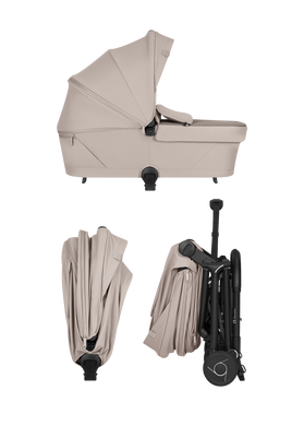 Коляска 2в1 Lionelo SIA FLEX BEIGE SAND легка та компактна, люлька складається з шасі, матрац AiryDots