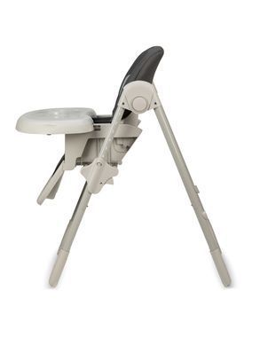Стульчик для кормления MoMi GOJO Grey с двойным подносом, 7 уровней высоты, корзина для игрушек, чехол из экокожи, колесики