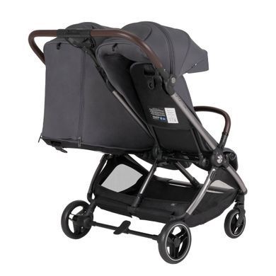 Прогулянкова коляска для двійні Carrello Link CRL-6533 Cliff Grey з автоматичним і компактним складанням, колеса Elastic Rubber, механічне регулювання спинки