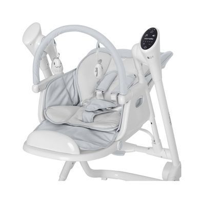 Стільчик для годування, шезлонг та гойдалка з сенсорною панеллю Carrello Triumph CRL-10302 Cloud Grey