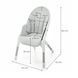 Дитячий стільчик для годування 2в1 Kinderkraft Dinnly Grey (KHDINN00LGR0000)