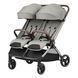Прогулочная коляска для двойни Carrello Link CRL-6533 Cliff Grey с автоматической и компактной сборкой, колеса Elastic Rubber, механическая регулировка спинки