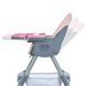 Стульчик для кормления BAMBI M 5722 Pink с корзиной для игрушек, регулировка спинки, подноса и подножки, колеса, защита от сползания