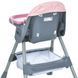 Стульчик для кормления BAMBI M 5722 Pink с корзиной для игрушек, регулировка спинки, подноса и подножки, колеса, защита от сползания