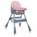 Стільчик для годування BAMBI M 5722 Pink з кошиком для іграшок, регулювання спинки, підносу та підніжки, колеса, захист від сповзання