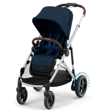 Прогулочная коляска Cybex e-Gazelle S SLV Ocean Blue 2024 с электроприводом