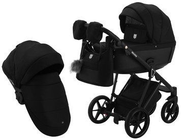 Коляска 2 в 1 Adamex Belissa Special Edidion (Chrome) PS-570 чорний