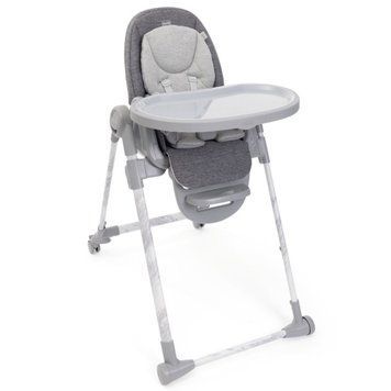 Стільчик для годування Chicco Polly Armonia Dark Grey з колесами для переміщення, компактне складання, 3 рівні нахилу спинки