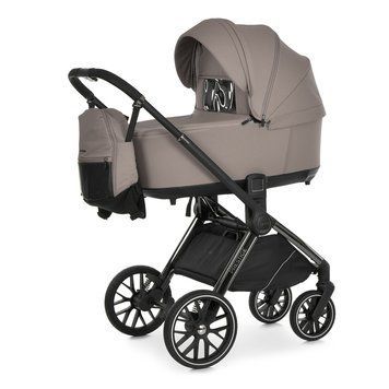 Універсальна коляска 2в1 El Camino Prestige ME 1124-3 Taupe Beige з реверсивним блоком, великі колеса, амортизація, компактне складання