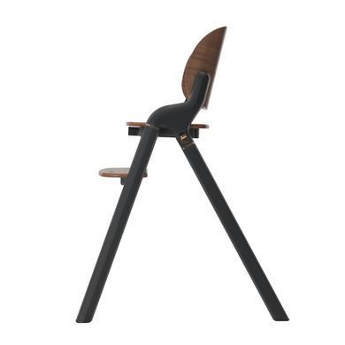 Стульчик для кормления 2в1 ESPIRO ALLURE 11 TIMBER BLACK до 80 кг, 5 уровней регулировки сиденья и подножки, столик со съемным подносом, эко-кожа