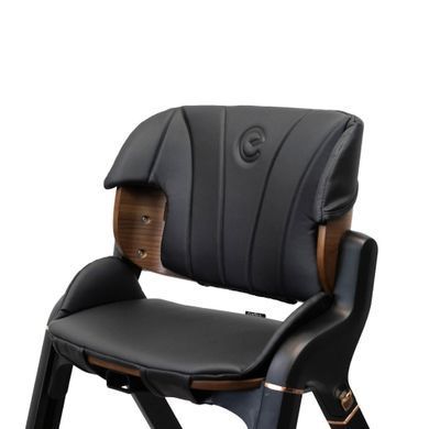 Стульчик для кормления 2в1 ESPIRO ALLURE 11 TIMBER BLACK до 80 кг, 5 уровней регулировки сиденья и подножки, столик со съемным подносом, эко-кожа