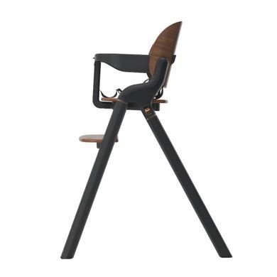 Стульчик для кормления 2в1 ESPIRO ALLURE 11 TIMBER BLACK до 80 кг, 5 уровней регулировки сиденья и подножки, столик со съемным подносом, эко-кожа