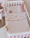 Постільний комплект для новонароджених Baby Veres "Ведмедик бузковий" 3 елементи, простирадло на резинці для матрацу 120х60 см, матеріал бавовна
