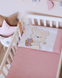 Постільний комплект для новонароджених Baby Veres "Ведмедик бузковий" 3 елементи, простирадло на резинці для матрацу 120х60 см, матеріал бавовна