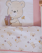 Постільний комплект для новонароджених Baby Veres "Ведмедик бузковий" 3 елементи, простирадло на резинці для матрацу 120х60 см, матеріал бавовна