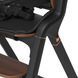 Стульчик для кормления 2в1 ESPIRO ALLURE 11 TIMBER BLACK до 80 кг, 5 уровней регулировки сиденья и подножки, столик со съемным подносом, эко-кожа