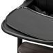 Стульчик для кормления 2в1 ESPIRO ALLURE 11 TIMBER BLACK до 80 кг, 5 уровней регулировки сиденья и подножки, столик со съемным подносом, эко-кожа