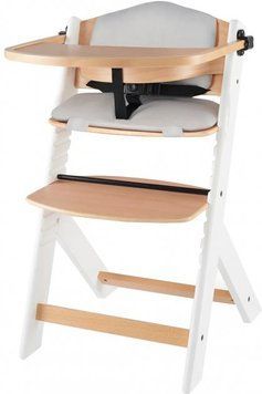 Стульчик для кормления с подушкой Kinderkraft Enock White Wood (KHENOC0PWHT0000)