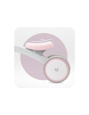 Біговел MoMi TEDI Pink з м'яким сидінням, легка вага, стійка конструкція, кермо з протиковзкими ручками