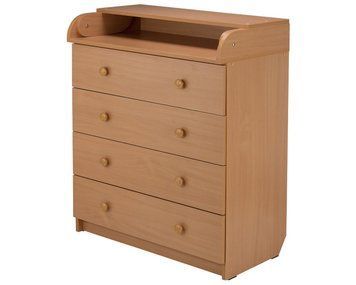 Пеленальний комод Babyroom Комод 4 тел.Big 102x80x50 бук