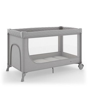 Кровать-манеж Kinderkraft Leody UP Grey (KCLEODUPGRY0000) 2 уровня матраса, боковой вход на молнии, колеса с фиксацией