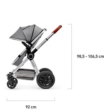 Универсальная коляска 3 в 1 Kinderkraft Veo Black/Gray (KKWVEOBLGR3000)
