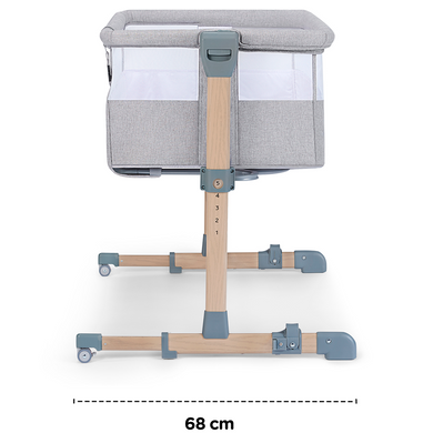 Приставная кроватка-люлька Kinderkraft Neste Air Grey Wood (KKLNEAIRGRY00W)
