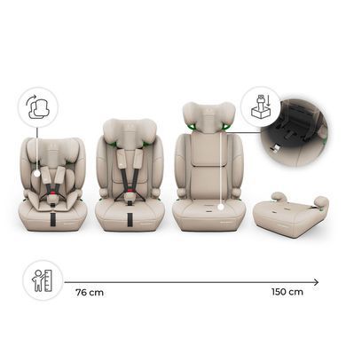 Автокрісло Kinderkraft Comfort Up 2 Plus i-Size Beige (KCCOUP02BEGPL00) з регулюванням підголівника, боковий захист&nbsp;від удару SPS+, вентиляція AIR FLOW