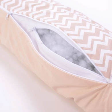 Подушка для кормления (подушка для беременных) Baby Veres Comfort Long Velour zigzag beige 170х52 см
