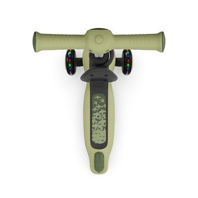 Самокат Kinderkraft Halley 2 Grassland Green (KRHALL02GRE0000) 2в1 з трансформацією у біговел, LED колеса, регулювання сидіння та керма