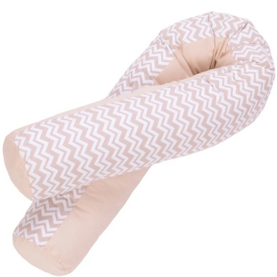 Подушка для кормления (подушка для беременных) Baby Veres Comfort Long Velour zigzag beige 170х52 см
