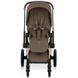 Коляска 2в1 Cybex Priam Style Collection 5.0 Coconut Brown шасі Rosegold з реверсивним блоком, великі колеса, ремені безпеки One Pull, складання люльки з шасі