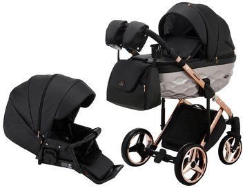 Коляска 2 в 1 Adamex Chantal Star Polar (Pink Gold) шкіра 100% Star 101