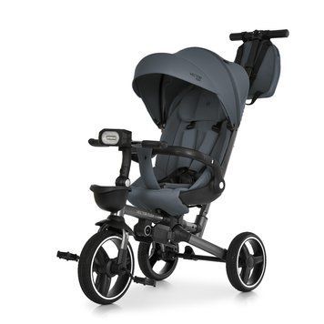 Триколісний дитячий велосипед El Camino VECTOR FLEX ME 1231 Charcoal Gray з обертом сидіння на 360, 3 нахили спинки, кермо з ліхтариком