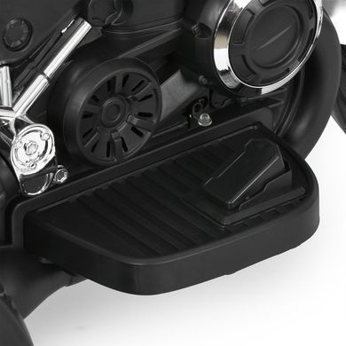 Дитячий електромотоцикл Bambi Racer M 6263EL-1 білий передні та задні фари зі світлом, акумулятор, 2 мотори, музика, звук при старті