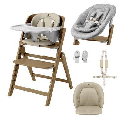 Стільчик-трансформер 3в1 для годування CARRELLO Focus CRL-16801 Croissant Beige з функцією шезлонга, 7 рівнів висоти сидіння, знімний піднос