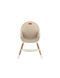Стульчик для кормления 2в1 MoMi Reki Beige с функцией стульчика для ребенка, 2 уровня высоты, съемная обивка и столешница, компактная сборка.