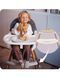 Стульчик для кормления 2в1 MoMi Reki Beige с функцией стульчика для ребенка, 2 уровня высоты, съемная обивка и столешница, компактная сборка.