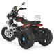 Дитячий електромотоцикл Bambi Racer M 6263EL-1 білий передні та задні фари зі світлом, акумулятор, 2 мотори, музика, звук при старті