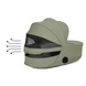 Коляска 2в1 Cybex Priam Style Collection 5.0 Sage Green шасси Chrome с реверсивным блоком, большие колеса, ремни безопасности One Pull, складывание люльки из шасси