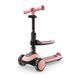 Самокат Kinderkraft Halley 2 Rose Pink (KRHALL02PNK0000) 2в1 з трансформацією у біговел, LED колеса, регулювання сидіння та керма