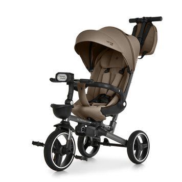Триколісний дитячий велосипед El Camino VECTOR FLEX ME 1231 Hot Chocolate з обертом сидіння на 360, 3 нахили спинки, кермо з ліхтариком