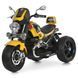 Дитячий електромотоцикл Bambi Racer M 6263EL-6 жовтий передні та задні фари зі світлом, акумулятор, 2 мотори, музика, звук при старті